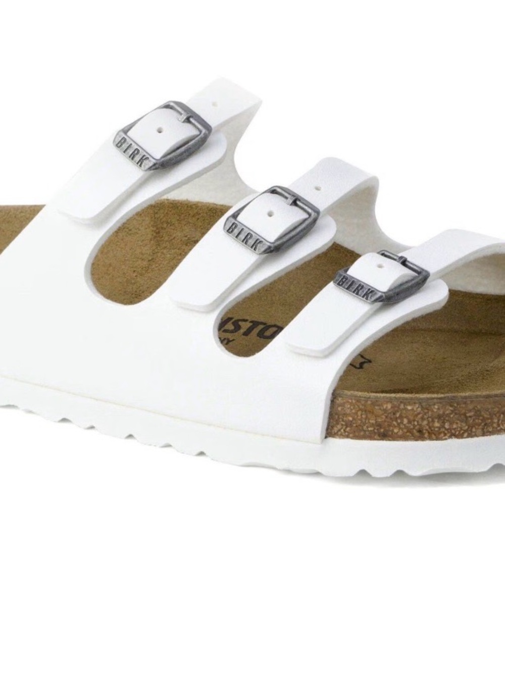 Birkenstock White Triple-Buckle Sandal